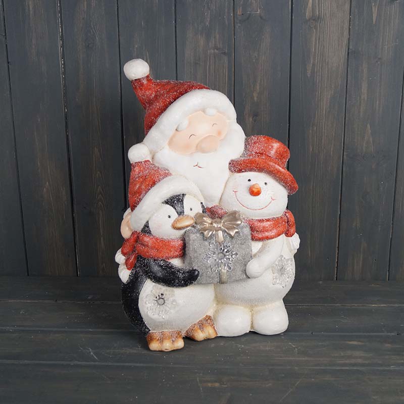 Light Up Pengiun & Snowman With Santa detail page